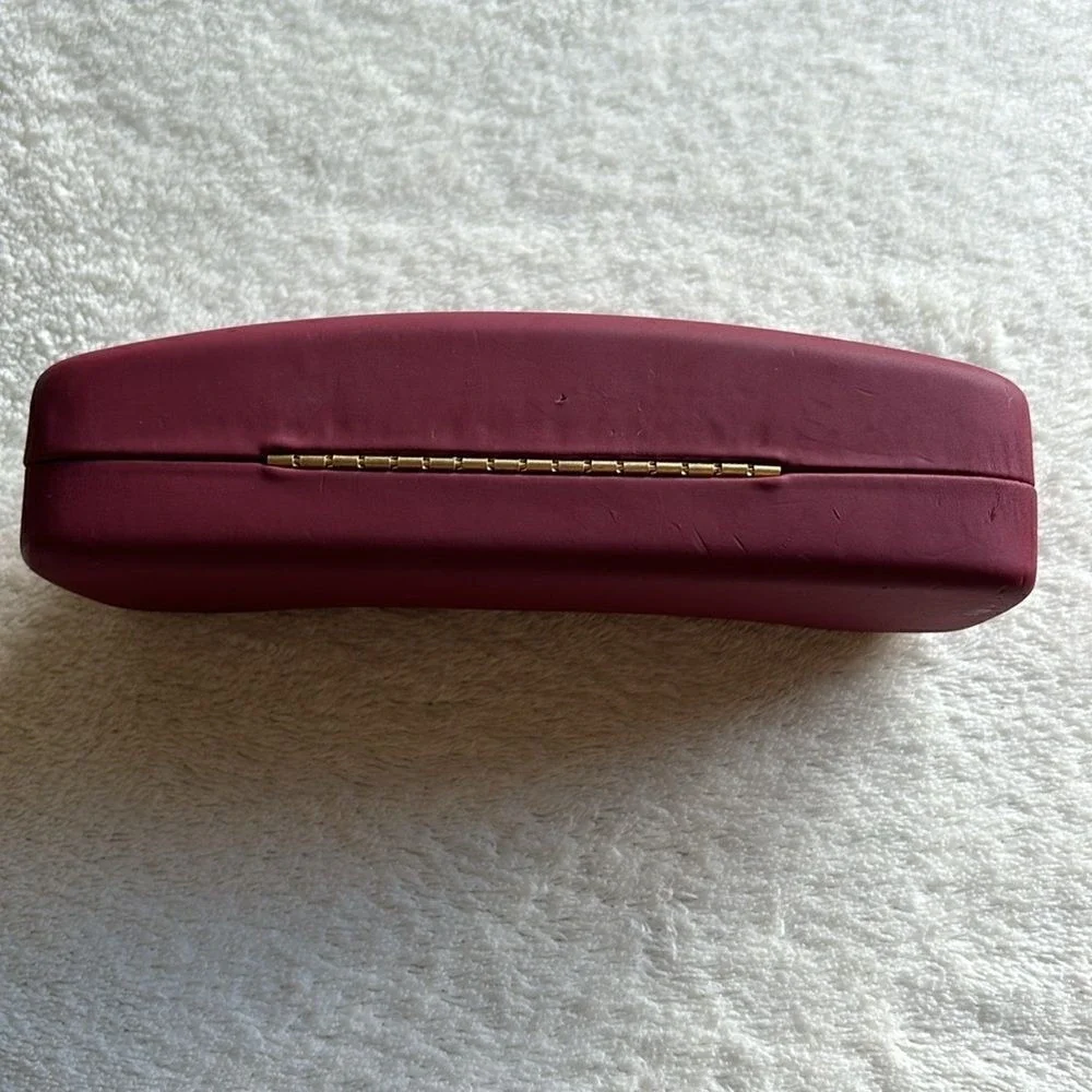 Ray Ban Eye‎ Sun Glasses Hard Case Maroon/Red